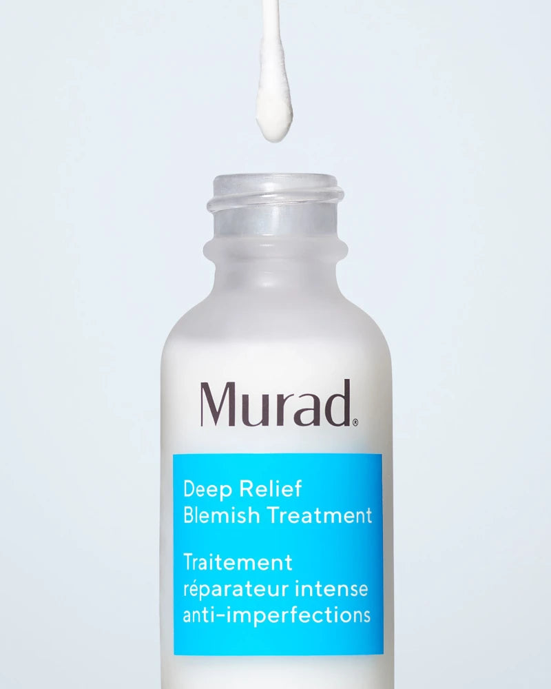 A bottle of Deep Relief Blemish Treatment