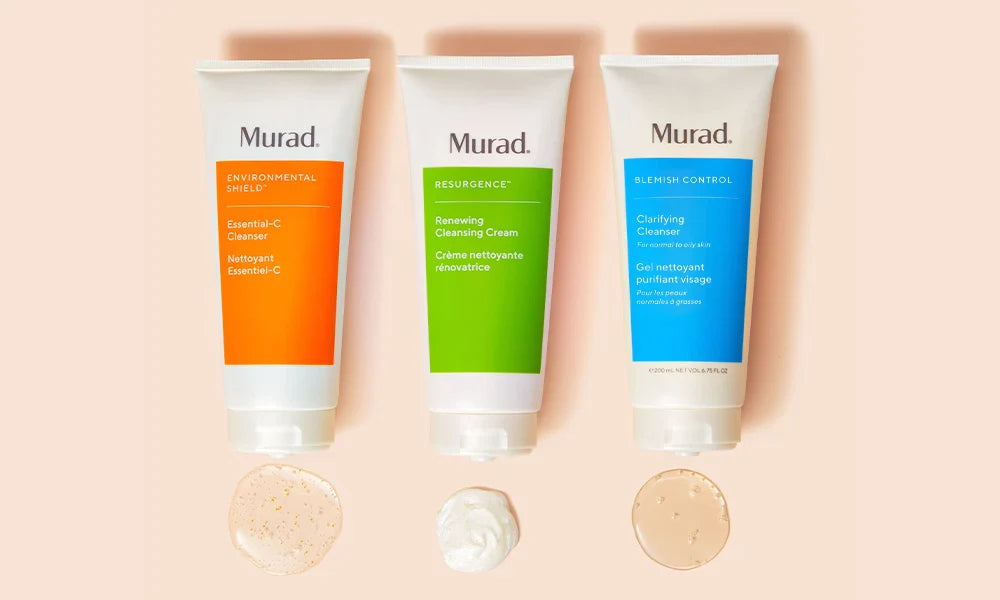 Murad Essential-C Cleanser, Renewing Cleansing Cream and Clarifying Cleanser 