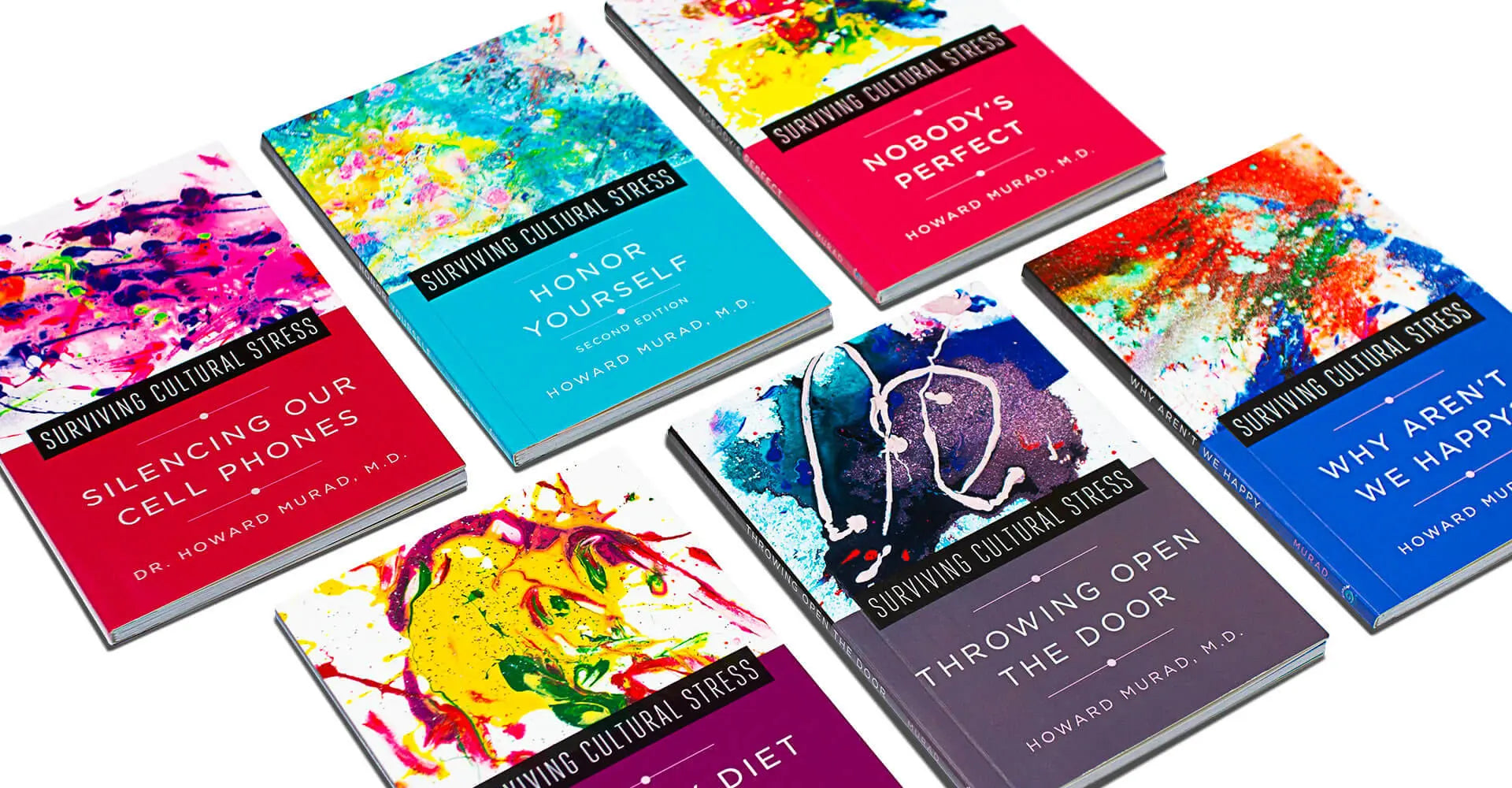 a group of colorful books