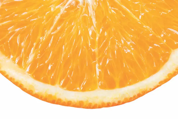 a close up of an orange slice